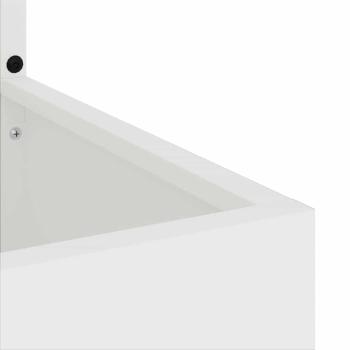 Blumentopf mit dekorativem Paneel Weiß 32 x 140 cm