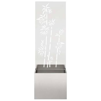 Garten Sichtschutz-Leinwand Silber 50 x 32 x 150 cm Edelstahl
