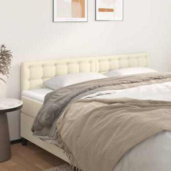 ARDEBO.de - Kopfteile 2 Stk. Creme 90x5x78/88 cm Kunstleder