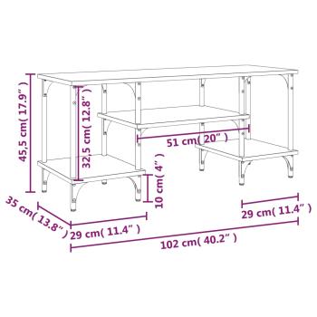 TV-Schrank Räuchereiche 102x35x45,5 cm Holzwerkstoff