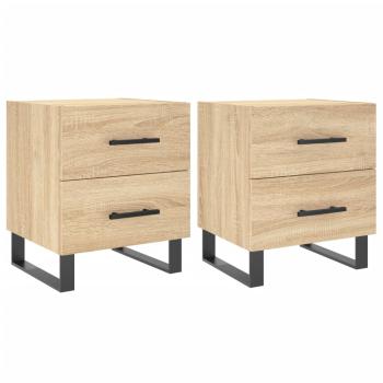 Nachttische 2 Stk. Sonoma-Eiche 40x35x47,5 cm Holzwerkstoff