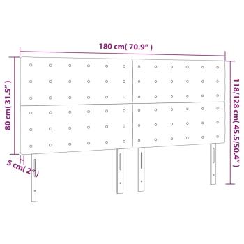 Kopfteile 4 Stk. Creme 90x5x78/88 cm Kunstleder