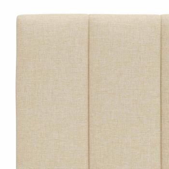 Bettgestell ohne Matratze "Hanko" Creme 90x200 cm Stoff