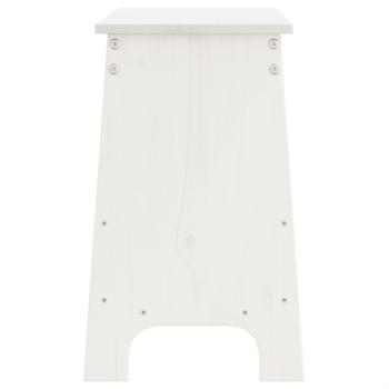 Flurbank Weiß 100x28x45 cm Massivholz Kiefer