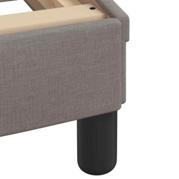 Bett mit Matratze "Hanko" Taupe 120x200 cm Stoff