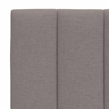 Bett mit Matratze "Hanko" Taupe 120x200 cm Stoff