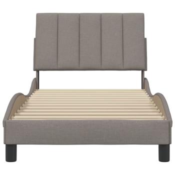 Bettgestell ohne Matratze "Hanko" Taupe 90x200 cm Stoff