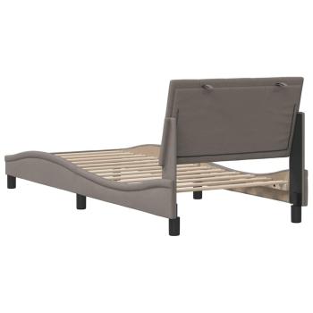 Bettgestell ohne Matratze "Hanko" Taupe 90x200 cm Stoff