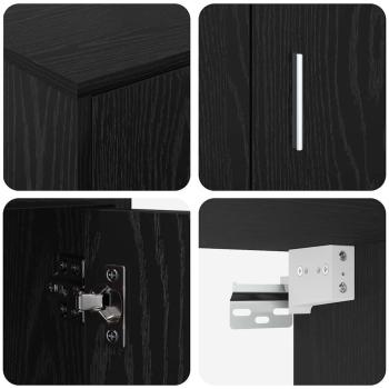 4-teilige TV-Schrank Set 4 pcs Schwarze Eiche Holzwerkstoff