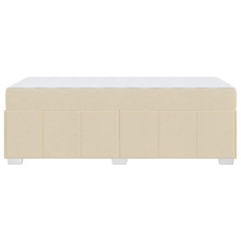 Bettgestell Creme 90 x 200 cm Stoff