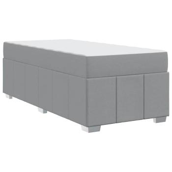 Bettgestell Hellgrau 100 x 200 cm Stoff