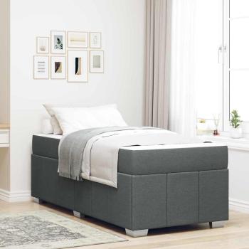 ARDEBO.de - Bettgestell Dunkelgrau 100 x 200 cm Stoff