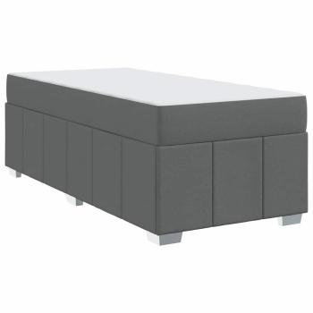 Bettgestell Dunkelgrau 100 x 200 cm Stoff