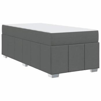 Bettgestell Dunkelgrau 100 x 200 cm Stoff