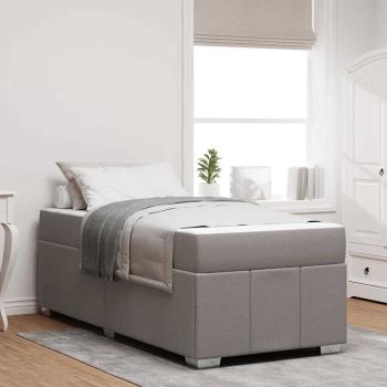 ARDEBO.de - Bettgestell Taupe 100 x 200 cm Stoff