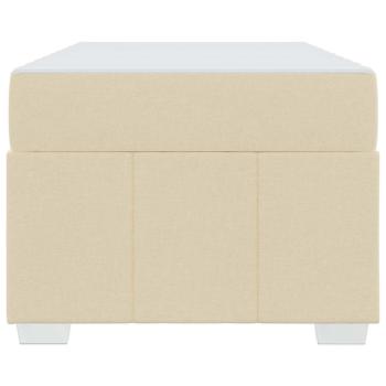 Bettgestell Creme 100 x 200 cm Stoff