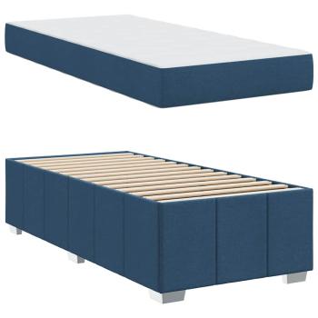 Bettgestell Blau 100 x 200 cm Stoff