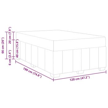 Bettgestell Dunkelbraun 120 x 190 cm Stoff