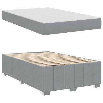 ARDEBO.de - Bettgestell Hellgrau 120 x 200 cm Stoff