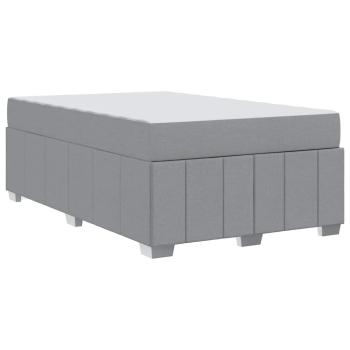 Bettgestell Hellgrau 120 x 200 cm Stoff