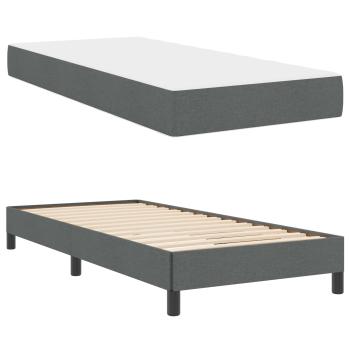 Boxspringbett Sonstiges Dunkelgrau 80 x 200 cm Stoff