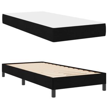 Boxspringbett Sonstiges Schwarz 90 x 190 cm Stoff