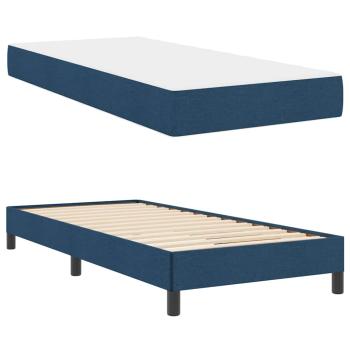 Boxspringbett Sonstiges Blau 90 x 190 cm Stoff