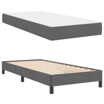 Boxspringbett Sonstiges Dunkelgrau 100 x 200 cm Stoff