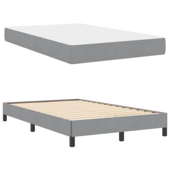 Boxspringbett Sonstiges Hellgrau 120 x 190 cm Stoff