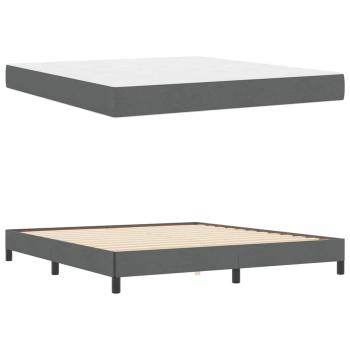 Boxspringbett Sonstiges Dunkelgrau 180 x 200 cm Stoff