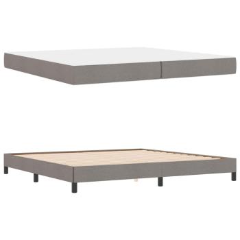 Boxspringbett Sonstiges Taupe 200 x 200 cm Stoff