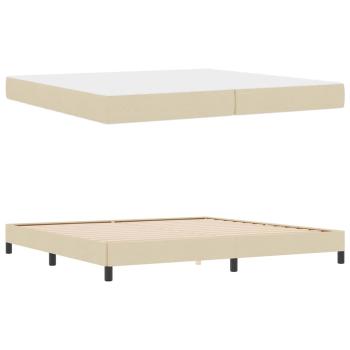 Boxspringbett Sonstiges Creme 200 x 200 cm Stoff