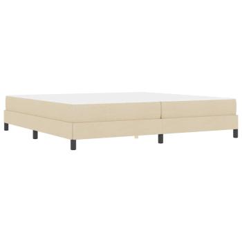 Boxspringbett Sonstiges Creme 200 x 200 cm Stoff