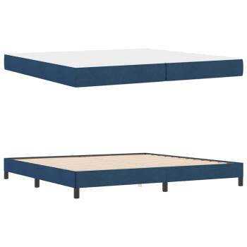 Boxspringbett Sonstiges Blau 200 x 200 cm Stoff