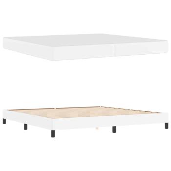 Bett Sonstiges Reinweiß 200 x 200 cm Kunstleder