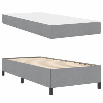 Boxspringbett Hellgrau, Schwarz 80 x 200 cm
