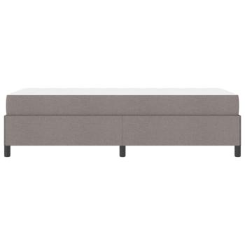 Boxspringbett Taupe, Schwarz 80 x 200 cm Stoff, Ingenieurholz