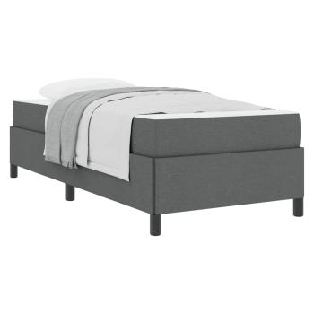 Boxspringbett Dunkelgrau, Schwarz 90 x 190 cm