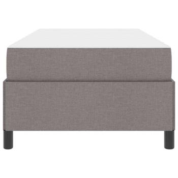 Boxspringbett Taupe, Schwarz 90 x 190 cm Stoff, Ingenieurholz