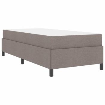 Boxspringbett Taupe, Schwarz 90 x 190 cm Stoff, Ingenieurholz