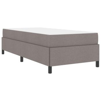 Boxspringbett Taupe, Schwarz 100 x 200 cm Stoff, Ingenieurholz