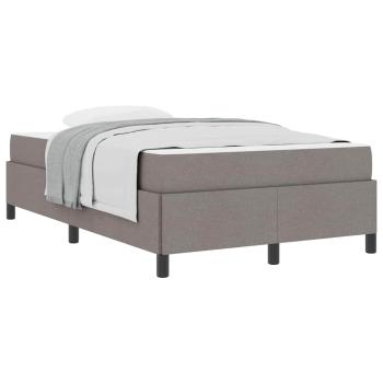 Boxspringbett Taupe, Schwarz 120 x 190 cm Stoff, Ingenieurholz