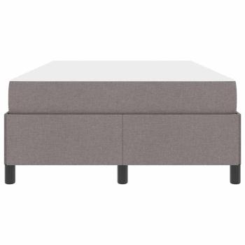 Boxspringbett Taupe, Schwarz 120 x 190 cm Stoff, Ingenieurholz