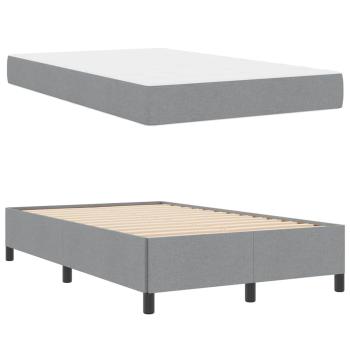 Boxspringbett Hellgrau, Schwarz 120 x 200 cm
