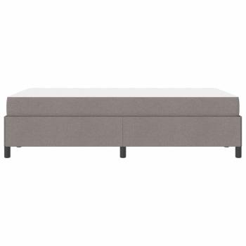 Boxspringbett Taupe, Schwarz 120 x 200 cm Stoff, Ingenieurholz