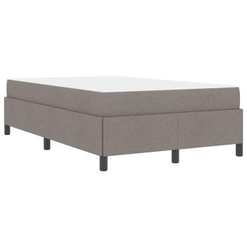 Boxspringbett Taupe, Schwarz 120 x 200 cm Stoff, Ingenieurholz