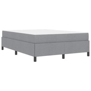 Boxspringbett Hellgrau, Schwarz 140 x 190 cm