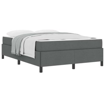 ARDEBO.de - Boxspringbett Dunkelgrau, Schwarz 140 x 190 cm