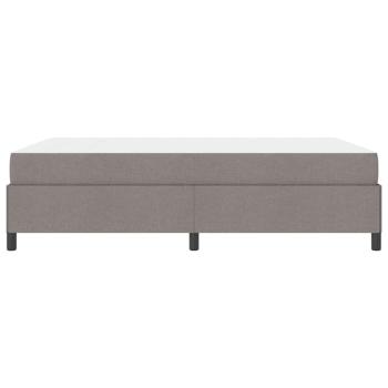 Boxspringbett Taupe, Schwarz 140 x 190 cm Stoff, Ingenieurholz
