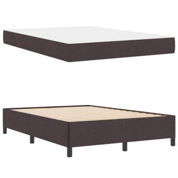 Boxspringbett Braun 140 x 200 cm Stoff, Ingenieurholz